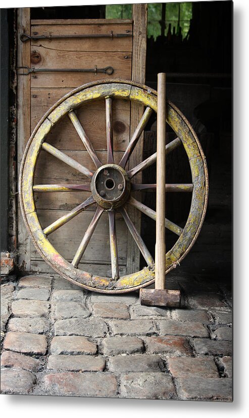 Cartwheel Metal Print featuring the photograph The Old Forge by Stephen Norris