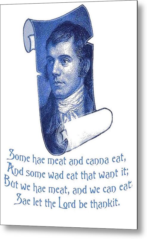 Burns Metal Print featuring the painting The Selkirk Grace Burns Night Supper Poem by Taiche Acrylic Art