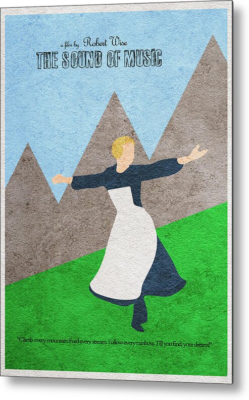 The Sound Of Music Metal Print featuring the painting The Sound of Music by Inspirowl Design