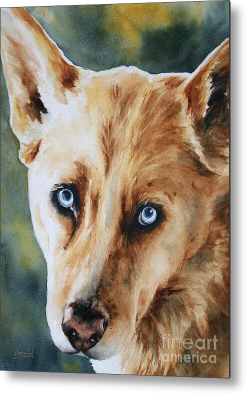 Painting Metal Print featuring the painting Those Eyes by Glenyse Henschel