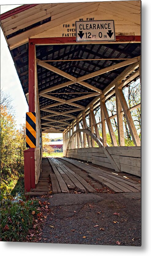 Turner's Covered Bridge Metal Print featuring the photograph Time Travel by Steve Harrington