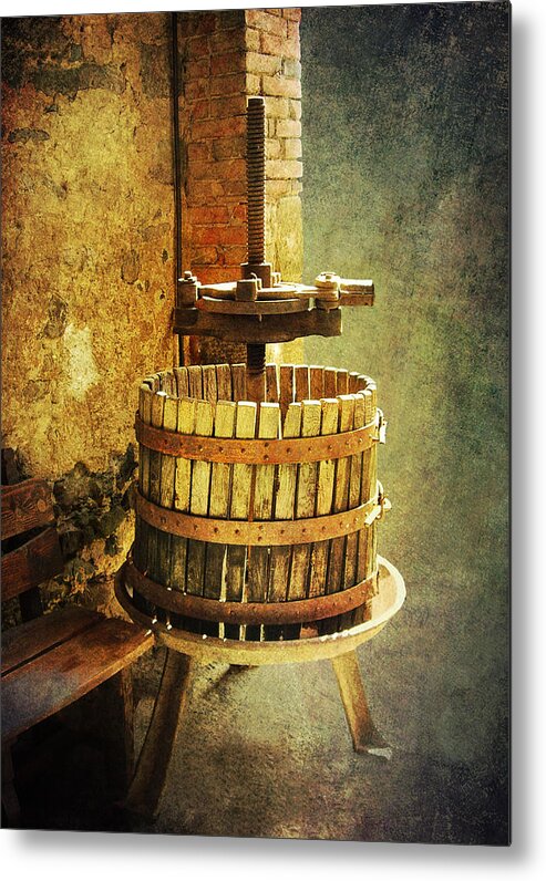 Tuscany Metal Print featuring the photograph Tuscany Wine Barrel by Sandra Selle Rodriguez