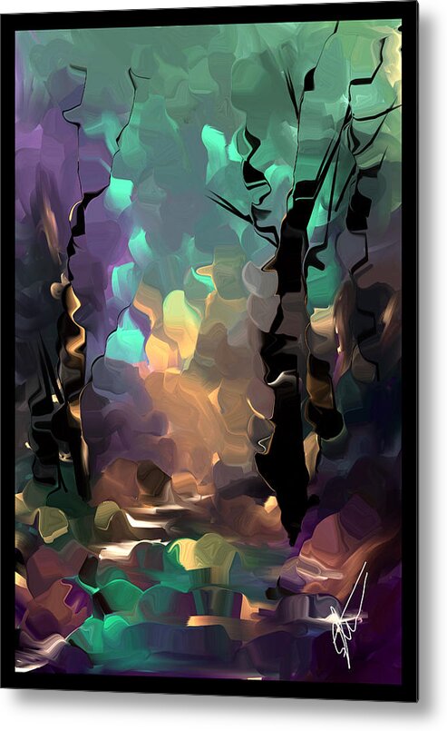 Trees Metal Print featuring the painting Understanding In Color by Steven Lebron Langston