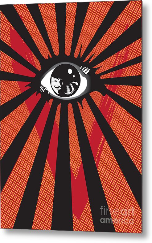 Eyes Metal Print featuring the digital art Vendetta2 eyeball by Sassan Filsoof