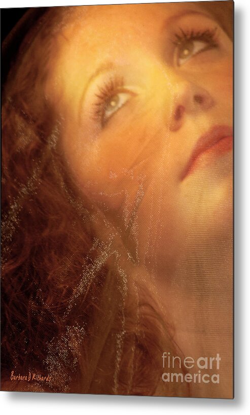 Movie Star Metal Print featuring the photograph Vintage Under A Veil by Barbara D Richards