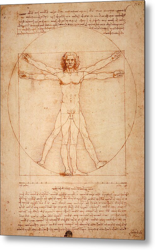 Vitruvian Man Metal Print featuring the digital art Vitruvian Man by Bill Cannon