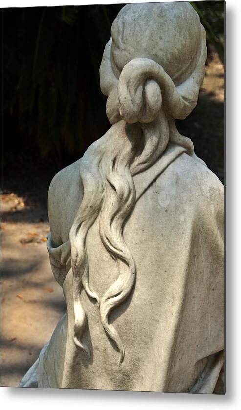 Statue Metal Print featuring the photograph Waiting by Carol Erikson