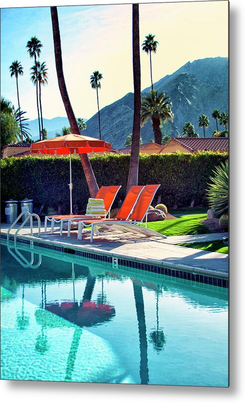 Pool Metal Print featuring the photograph WATER WAITING Palm Springs by William Dey