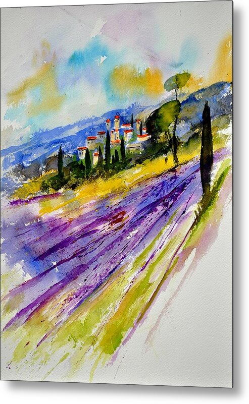 Landscape Metal Print featuring the painting Watercolor 45315012 by Pol Ledent