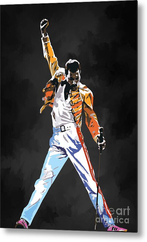 Mercury Metal Print featuring the painting We Are the Champions by Andrzej Szczerski