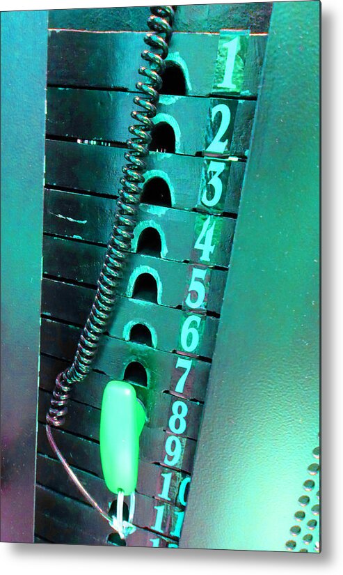 10 Pounds Metal Print featuring the photograph Weight Stack Teal by Laurie Tsemak