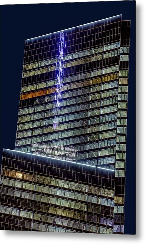 World Trade Center Metal Print featuring the photograph World Trade Center Mast Reflection by Susan Candelario