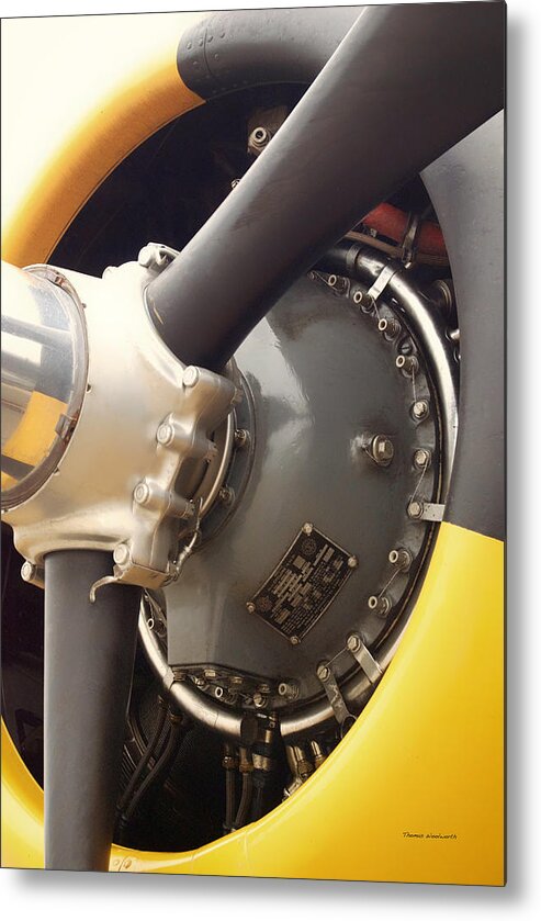 Propeller Metal Print featuring the photograph WW II Airplane Engine by Thomas Woolworth