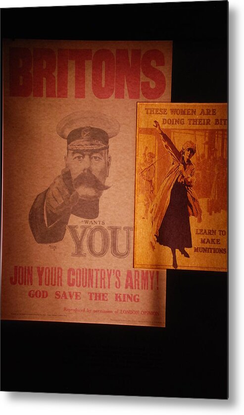 Wwi Metal Print featuring the photograph WW1 Recruitment Posters by Kenny Glover