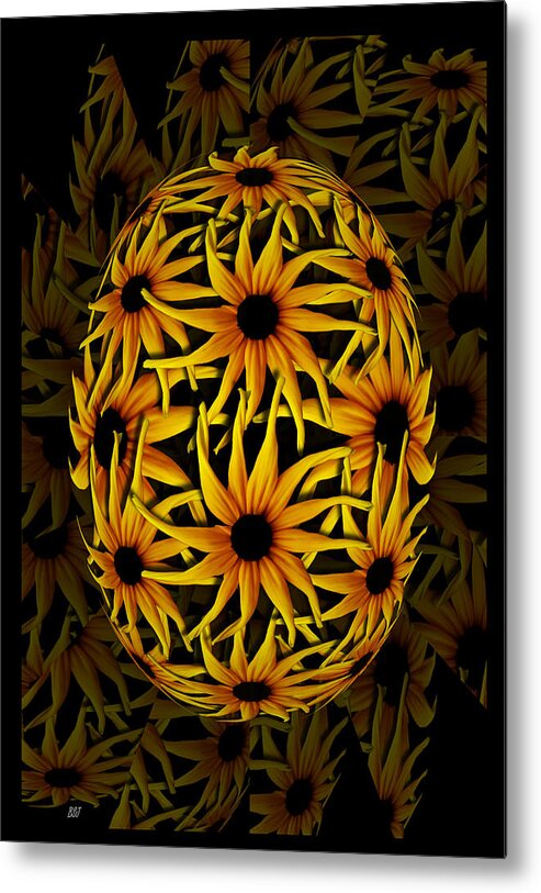 Yellow Sunflower Seed Metal Print featuring the photograph Yellow Sunflower Seed by Barbara St Jean