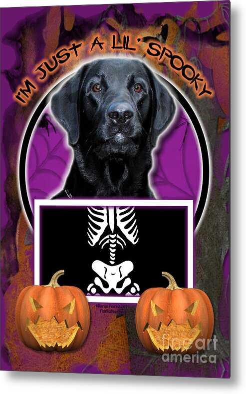 Labrador Metal Print featuring the digital art I'm Just a Lil' Spooky Labrador #1 by Renae Crevalle