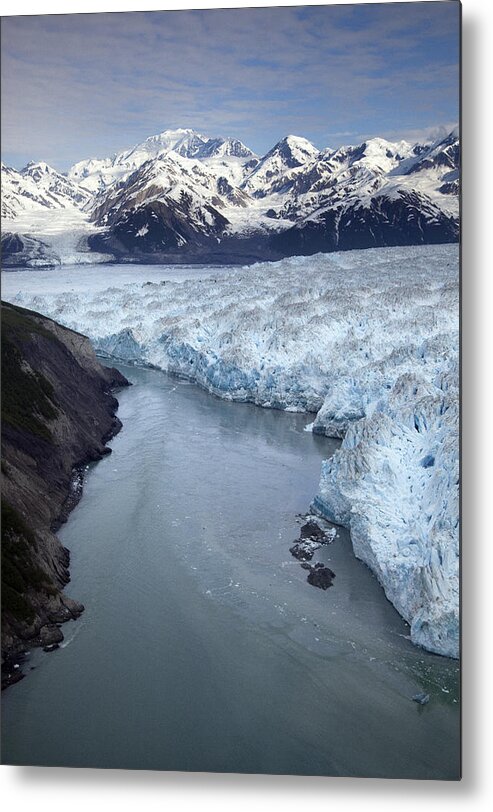 00477975 Metal Print featuring the photograph Hubbard Glacier Encroaching On Gilbert Point #4 by Matthias Breiter