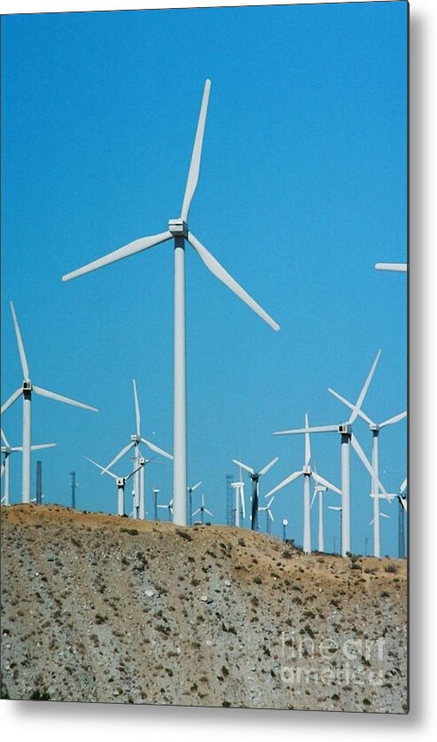 Desert Metal Print featuring the photograph Windmills 4 by Kip Vidrine