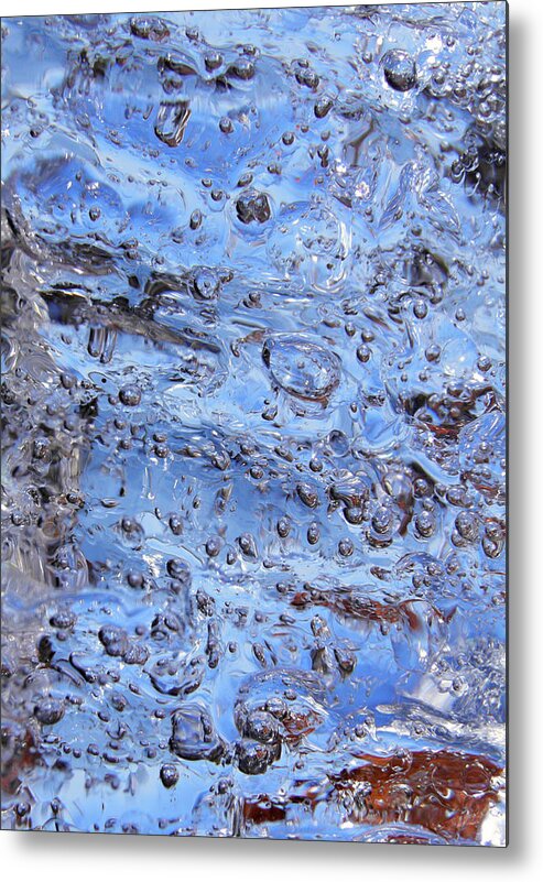 Bubbling Metal Print featuring the photograph Abstract Rapids 7 by Sami Tiainen