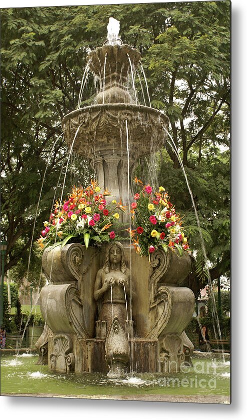 Guatemala Metal Print featuring the photograph Antigua Fountain by John Mitchell