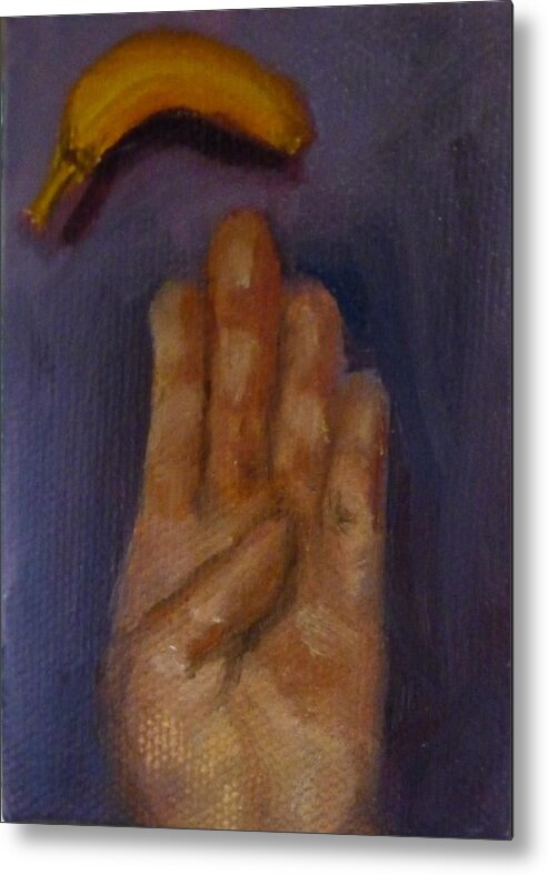 Asl Metal Print featuring the painting B is for Banana by Jessmyne Stephenson