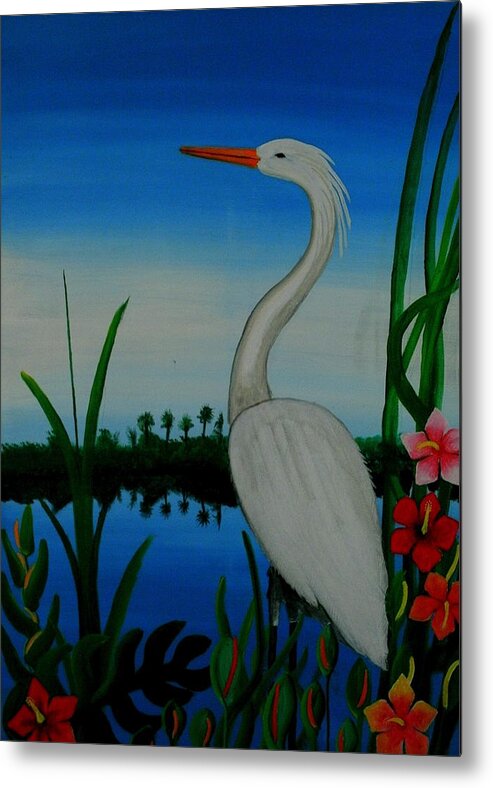 Birds Metal Print featuring the painting Badswan Bird Type Thing by Robert Francis