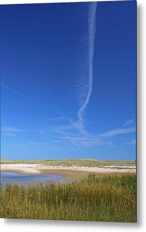Scenic Metal Print featuring the photograph Blue Sky over Nauset Beach by Juergen Roth