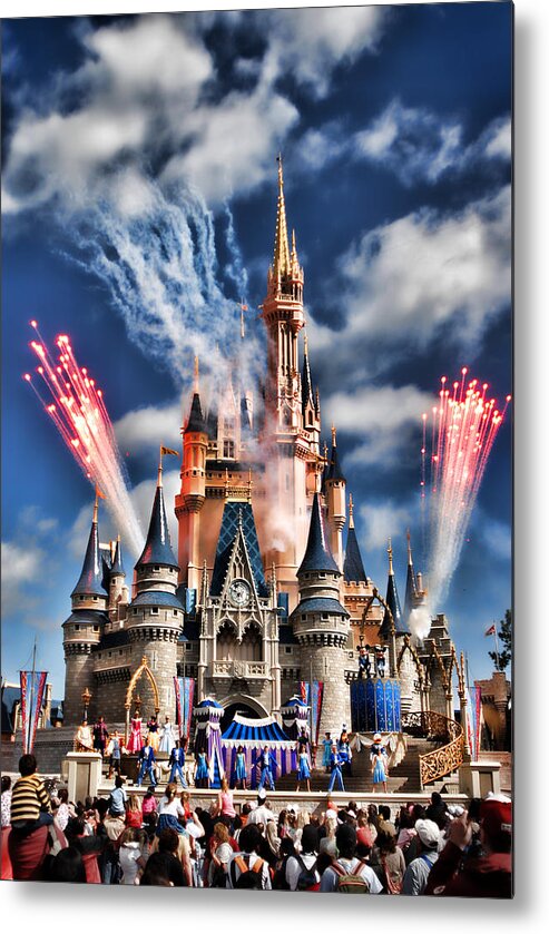 Disney Metal Print featuring the photograph Cinderella's Castle by Brent Craft