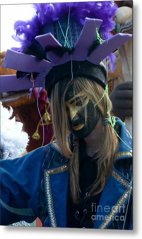 Travel Metal Print featuring the photograph Faces of Carnival.Indigo by Anna Duyunova