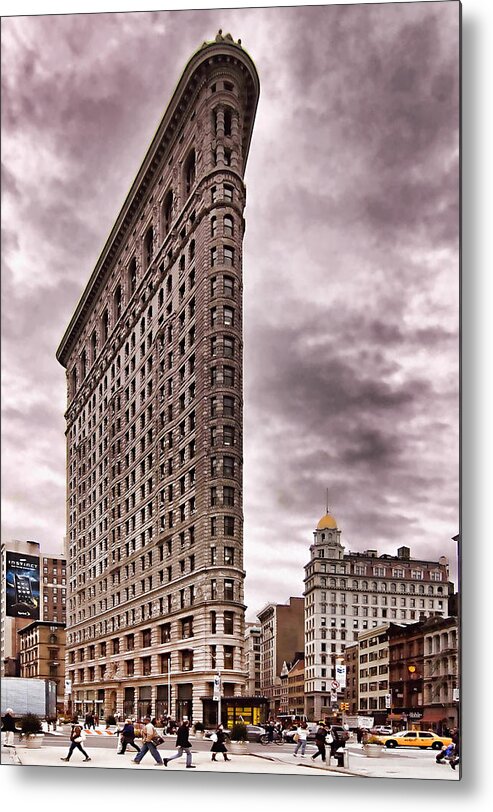 Flat Iron Building Metal Print featuring the photograph Flat Iron Building by Michael Dorn