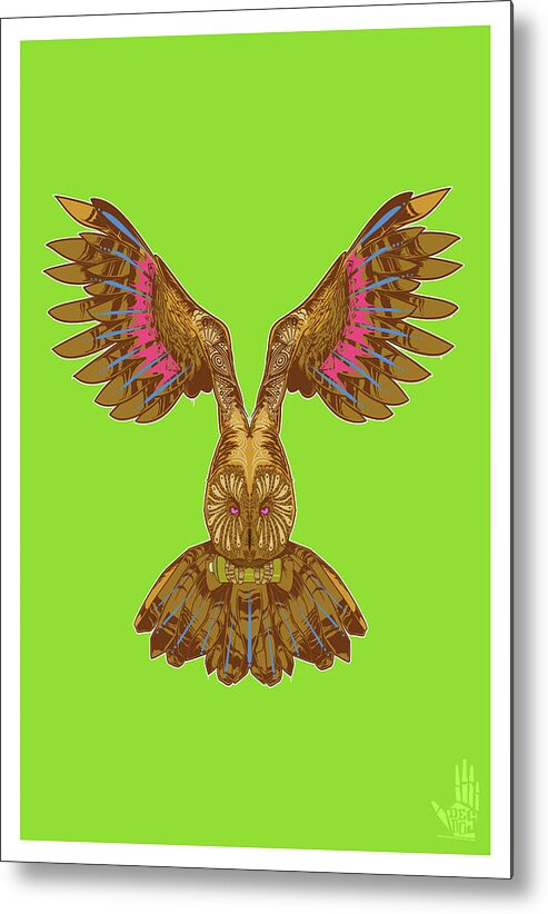 Flying Owl Metal Print featuring the digital art Flying Owl by Nelson Garcia