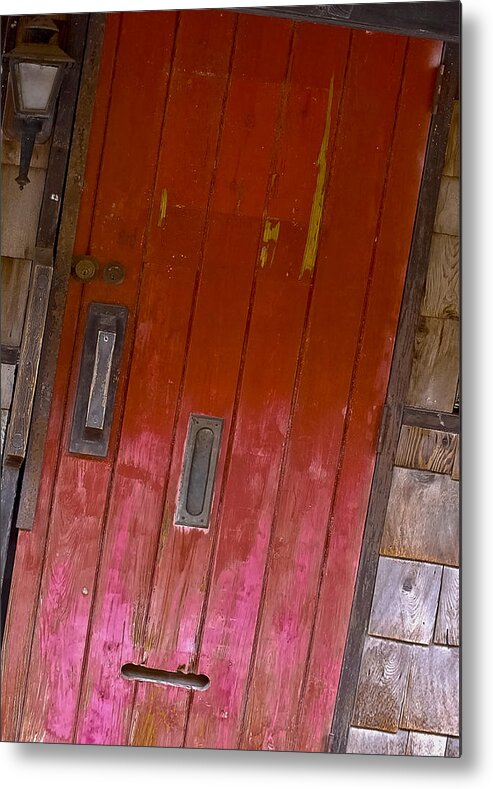Door Metal Print featuring the photograph From The Alley by DigiArt Diaries by Vicky B Fuller