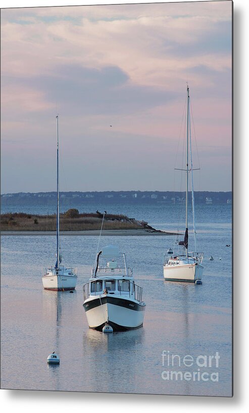 Boats Metal Print featuring the photograph Green Pond-boats 02 by Gene Marchand
