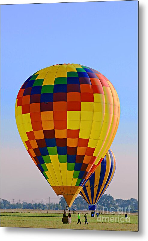 Hot Air Balloons Metal Print featuring the photograph Hot Air Balloons by Margaret Hood