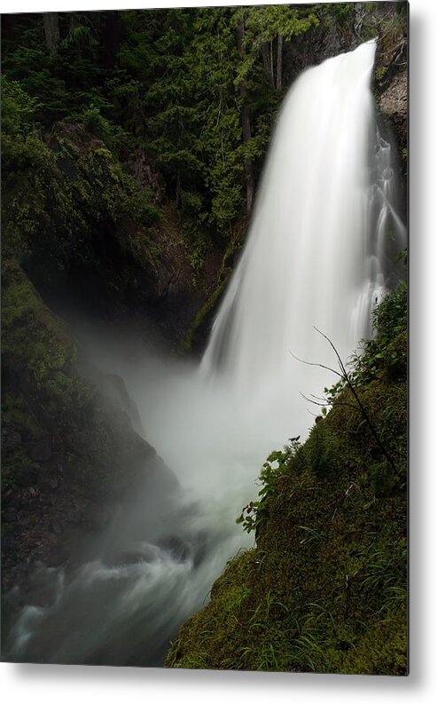 Waterfall Metal Print featuring the photograph Misty Thunder Falls by Mike Reid