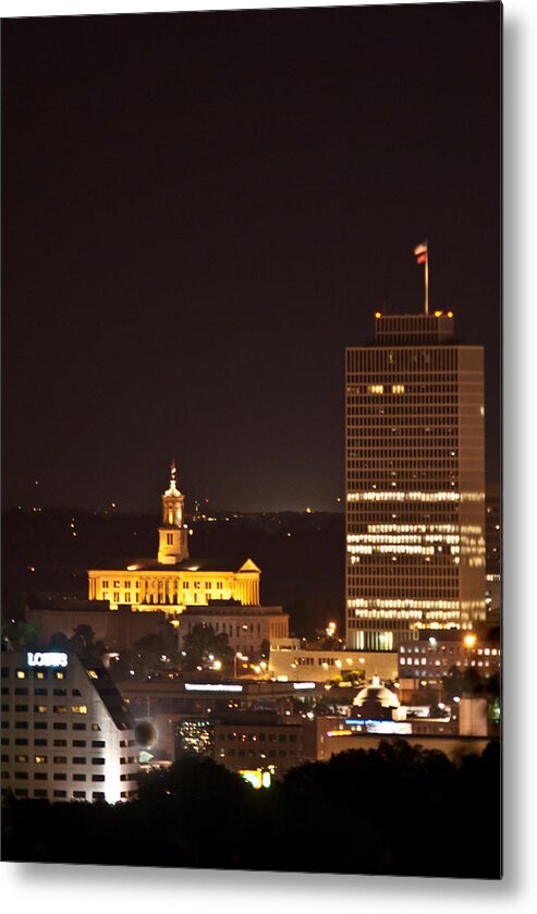 Nashville Metal Print featuring the photograph Nashville Cityscape 5 by Douglas Barnett