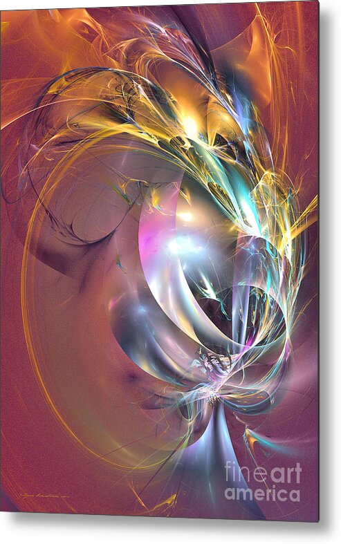 Flame Metal Print featuring the digital art Royal flame by Sipo Liimatainen