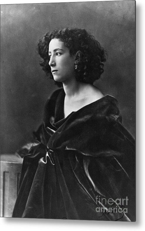 History Metal Print featuring the photograph Sarah Bernhardt, French Actress by Photo Researchers