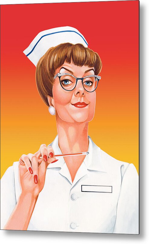 Nurse Metal Print featuring the painting Say Ah by Steven Stines