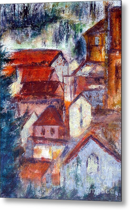 France Metal Print featuring the painting St Cyprien France by Jackie Sherwood
