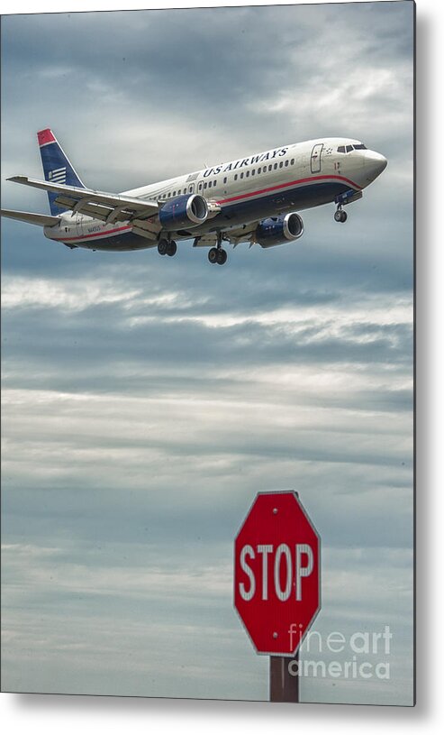 Us Airways Metal Print featuring the photograph Stop by Jim Moore