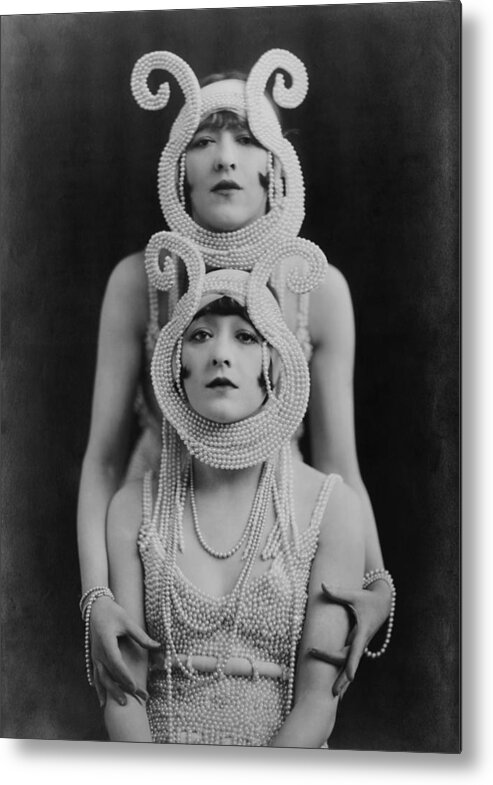 History Metal Print featuring the photograph The Dolly Sisters, A Tandem Dance Team by Everett