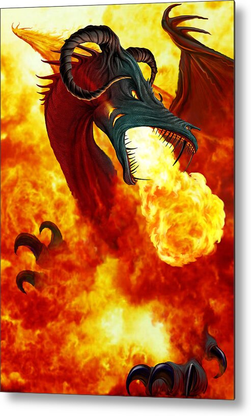 Adventure Metal Print featuring the photograph The Fire Dragon by MGL Meiklejohn Graphics Licensing
