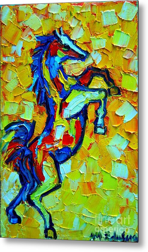 Horse Metal Print featuring the painting Wild Horse by Ana Maria Edulescu