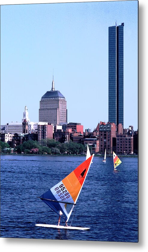 Wind Metal Print featuring the photograph Wind Surfing Back Bay Boston by Tom Wurl