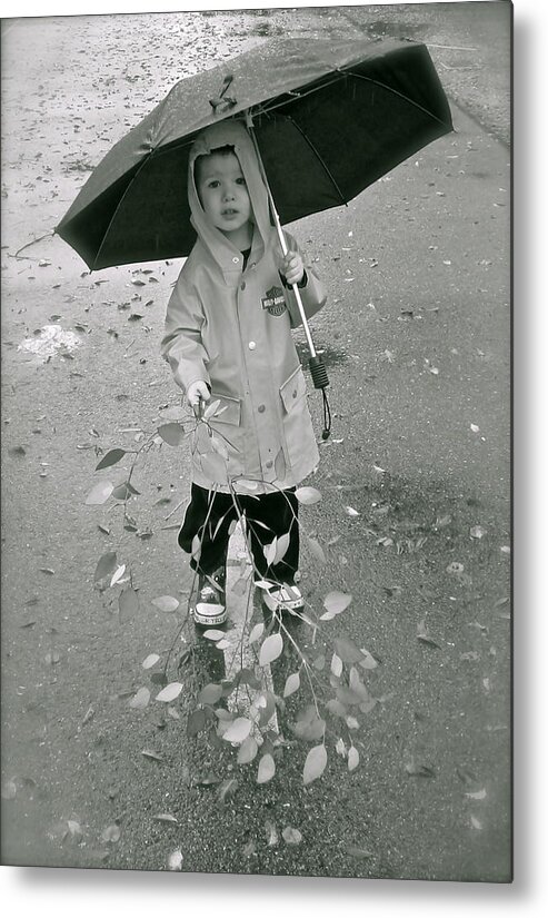 Rain Metal Print featuring the photograph ... Another Rainy Day by Gwyn Newcombe