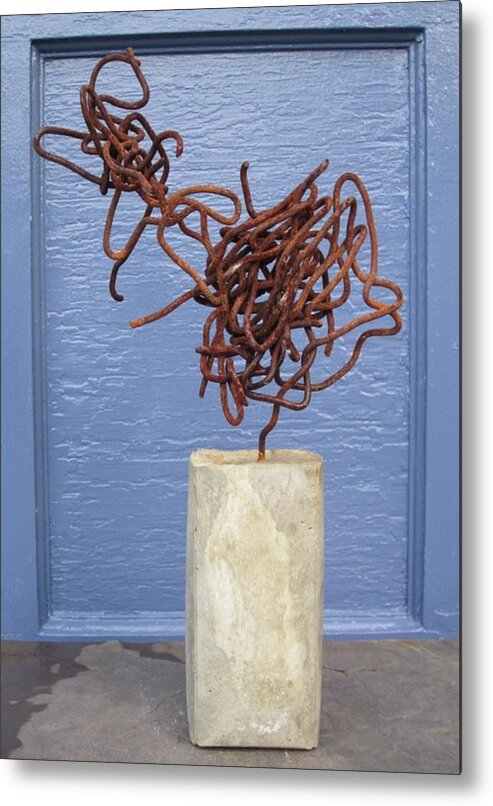 Sculpture Metal Print featuring the sculpture Significant Other by Richard Heffron