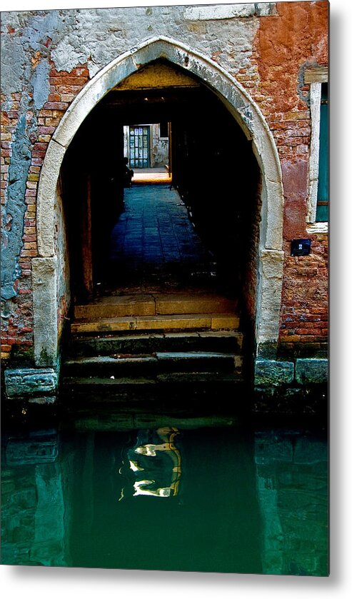 Venice Metal Print featuring the photograph Canal Entrance #1 by Harry Spitz