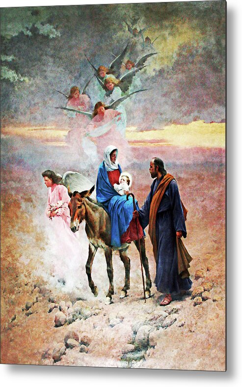 Christmas Metal Print featuring the photograph Flight into Egypt #1 by Munir Alawi