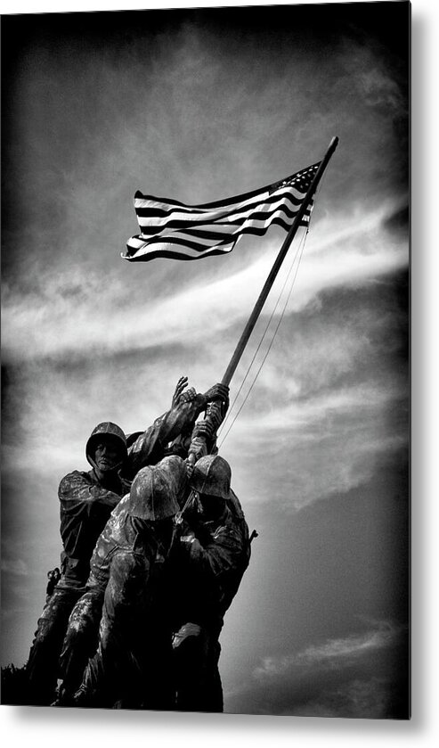 Marines Metal Print featuring the photograph IWO #1 by Paul W Faust - Impressions of Light